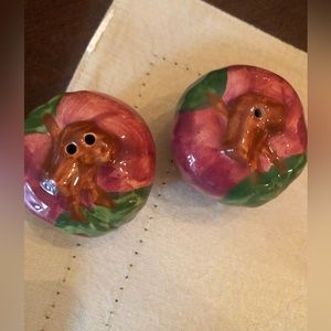 Franciscan Apple Trivet and salt and pepper shakers